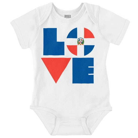 Domical Republic Flag DR Pride Love Romper Boys or Girls Infant Baby Brisco Brands 12M