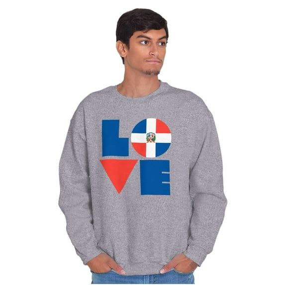 Domical Republic Flag DR Pride Love Sweatshirt for Men or Women Brisco Brands M
