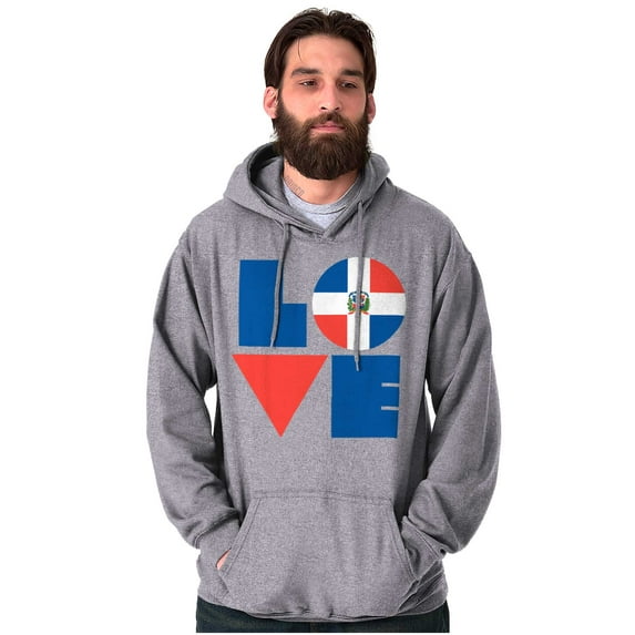 Domical Republic Flag DR Pride Love Unisex Plus Fleece Graphic Hoodie Brisco Brands 5X