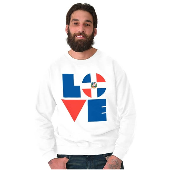 Domical Republic Flag DR Pride Love Unisex Plus Fleece Graphic Sweatshirt Brisco Brands 2X