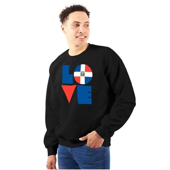 Domical Republic Flag DR Pride Love Unisex Plus Fleece Graphic Sweatshirt Brisco Brands 4X