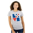 thumbnail image 1 of Domical Republic Flag DR Pride Love Womens Fitted Plus Size Graphic Tee Brisco Brands 2X, 1 of 5