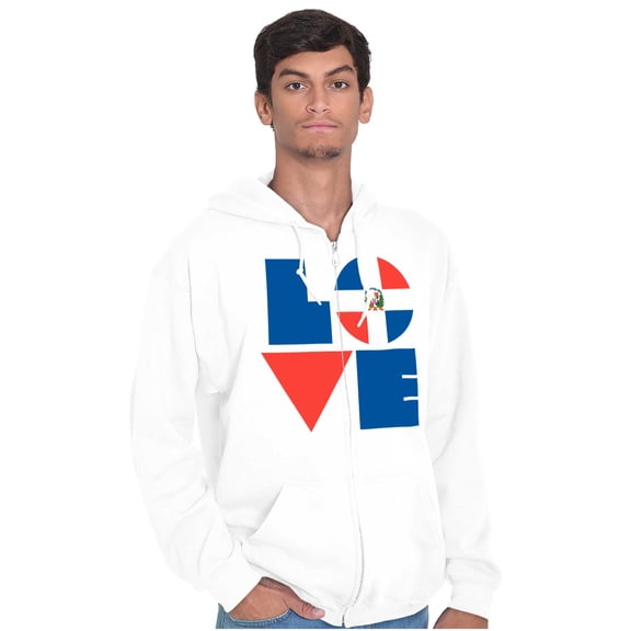 Domical Republic Flag DR Pride Love Zip Up Hoodie Men's Women's Brisco Brands X