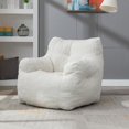 thumbnail image 1 of Domiluxe Bean Bag Chairs for Adults,Teddy Fabric Fluffy and Lazy Sofa with Armrests,Comfy BeanBag Sofa with Memory Sponge for Living Room,Bedroom,Ivory, 1 of 8