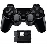 Dominate PlayStation 2 Wirelessly! PS2 Wireless Controller (2.4G, Black) Dual Shock