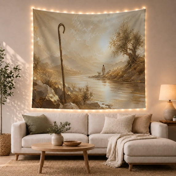Dominated Earthy Painterly With Immediate Left Foreground Tall, Mystical Fantasy for Space Lovers, Galaxy Room Decor, Housewarming Gift, Tapestry Wall Hanging for Bedroom and Dorm