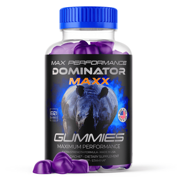 Dominator Maxx Gummies Advanced Formula All Natural Vitamin Supplement DominatorMaxx (1 Pack)