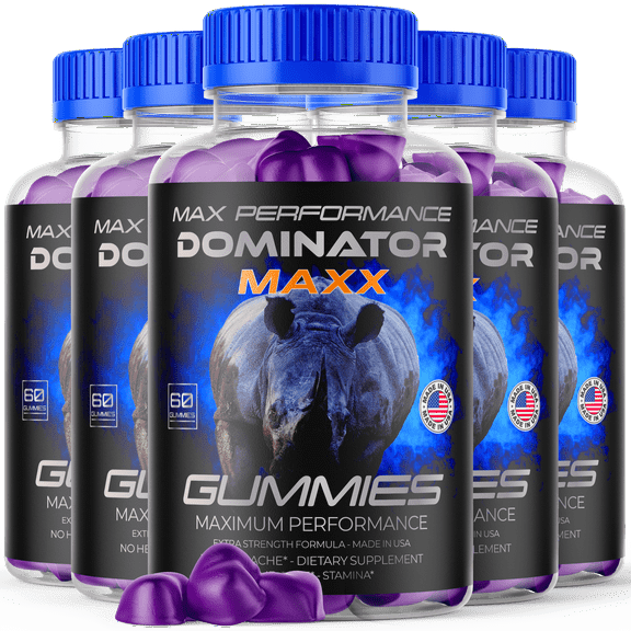 Dominator Maxx for Men Advanced Formula Supplement with Premium Ingredients 300 Gummies