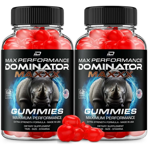 Dominator Maxxx Gummies for Men - DominatorMaxx Male Gummies, All Natural, Reviews, 2 Pack, 120 Gummies