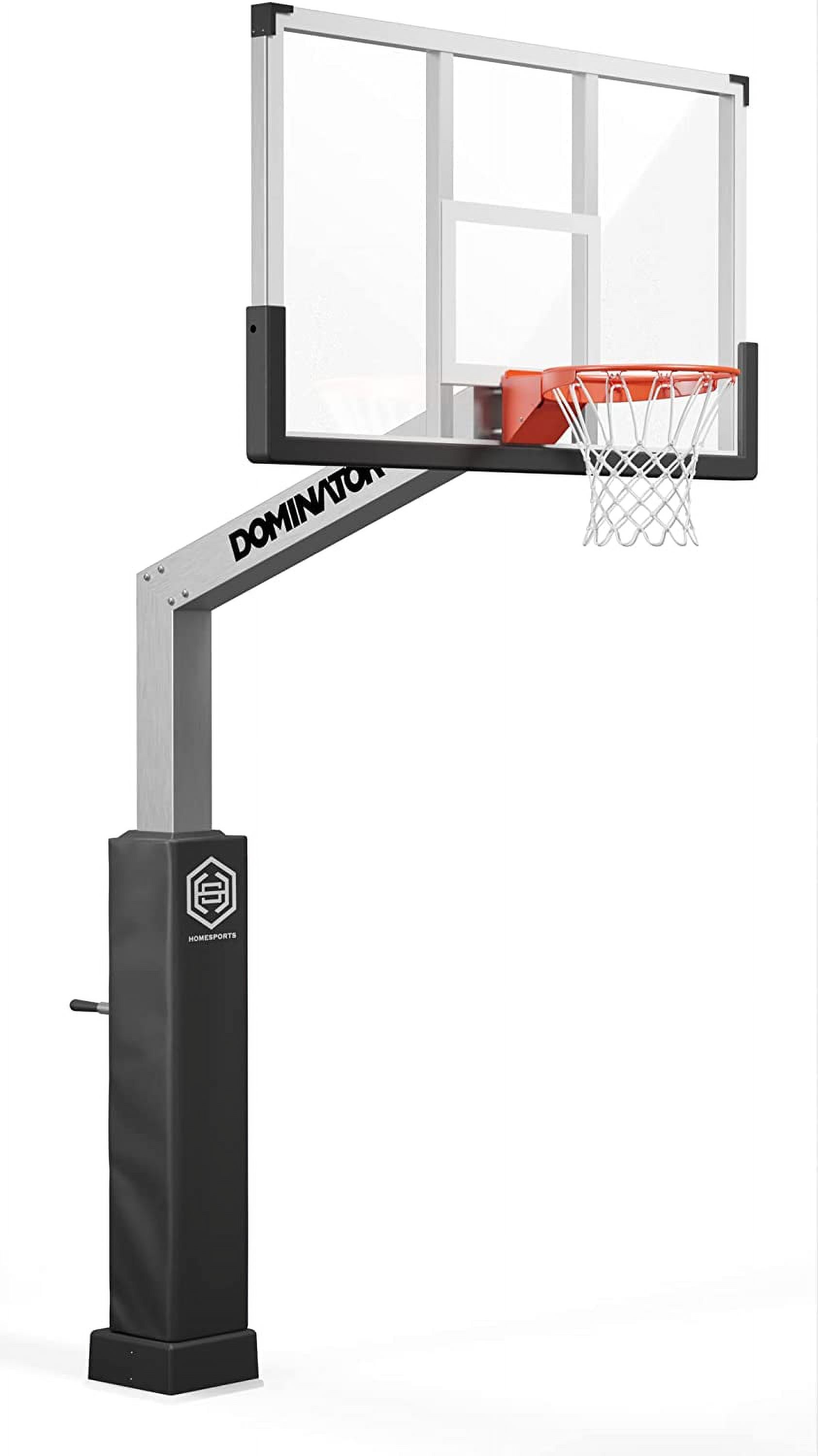 Dominator Premium Inground Adjustable Basketball Hoop 72" Backboard w