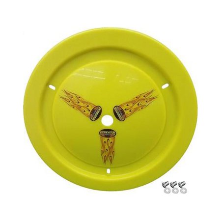 Dominator Racing Products DOM1012-D-FYE Dzus-On Wheel Cover, Fluo Yellow