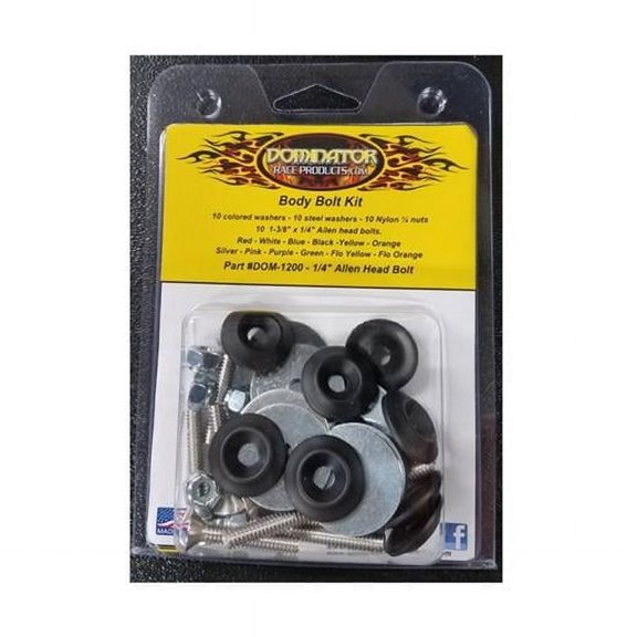 Dominator Racing Products DOM1200-A-BK Black Allen Head Body Bolt Kit - Natural