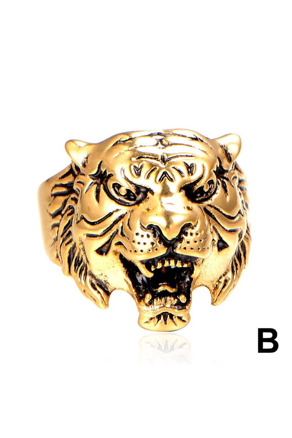Domineering Tiger Head Adjustable Opening Men,s Jewellery,.