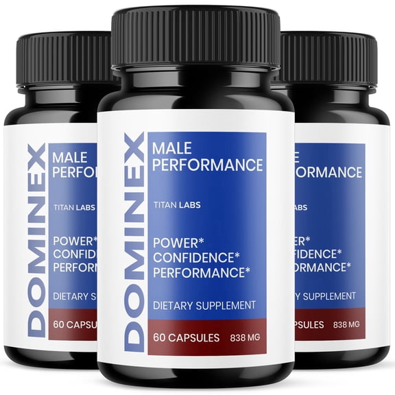 Dominex Advanced Formula Natural Supplement Pills for Max Strength 180 Capsules