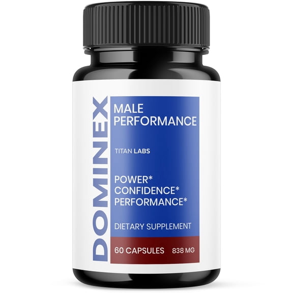 Dominex Advanced Formula Natural Supplement Pills for Max Strength 60 Capsules