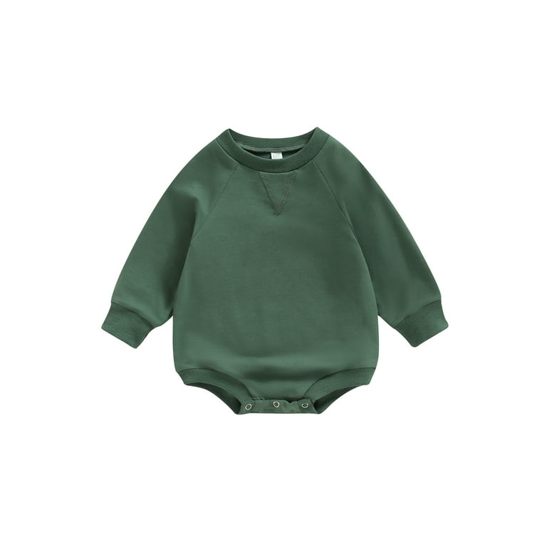Green long sleeve onesie baby sale