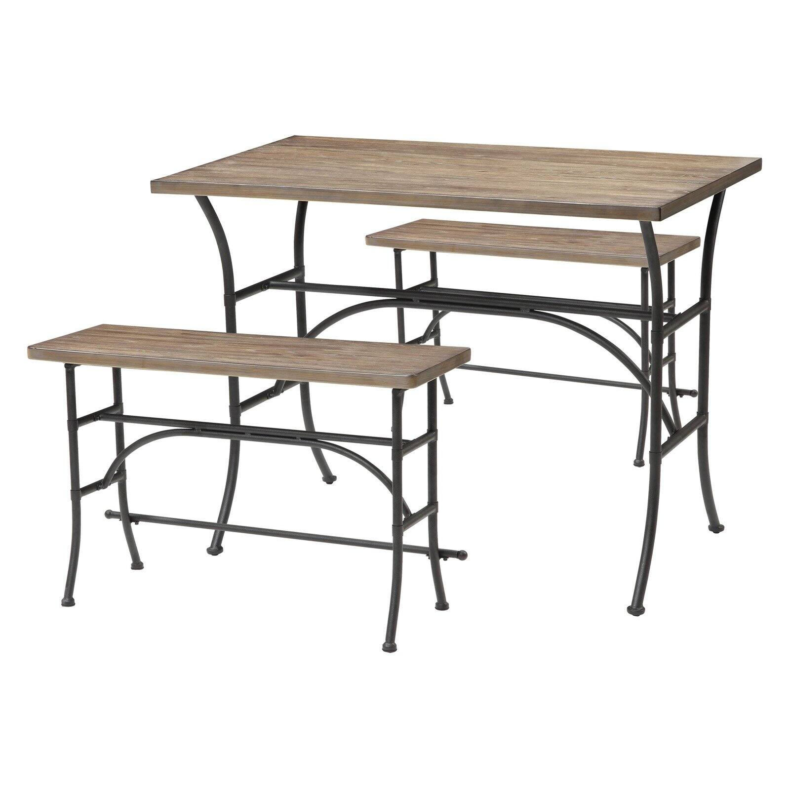 Domingo 3-Piece Counter-Height Dining Set, Oak and Antique Black - image 1 of 2