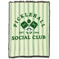 thumbnail image 1 of Pure Country Weavers Pickleball Social Club Large Tapestry Throw Woven from Cotton - Made in The USA (72x54), 1 of 8