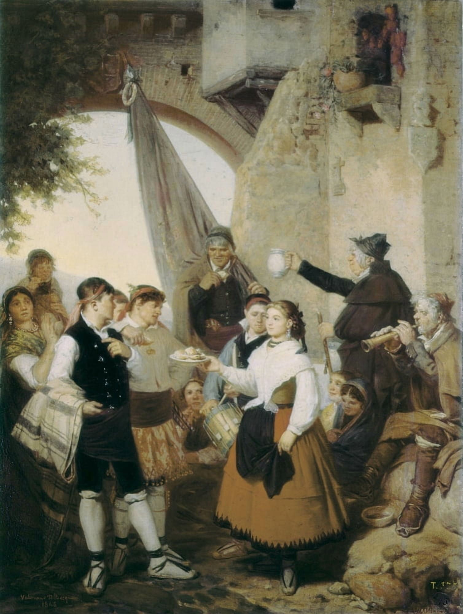 Dominguez Becquervaleriano (1834-1870) Canvas Art - (24 x 36)