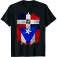 thumbnail image 1 of DominiRican Dominican and Puerto Rican Flag Dominican Flag T-Shirt mens t shirt，black，women，funny，misfits，men，journey, 1 of 4