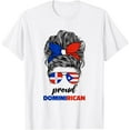 thumbnail image 1 of DominiRican Gril Women Dominican And Puerto Rican Rico Flag T-Shirt mens t shirt，white，women，funny，misfits，men，journey，t-shirt, 1 of 4