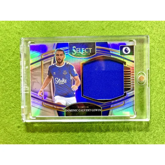 Dominic Calvert-Lewin SILVER PRIZM JERSEY CARD Everton 2022 Select JUMBO SWATCH