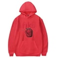 thumbnail image 1 of Dominic Fike Merch Dominic Fike Strawberry Hoodie Men Women Rapper HipHop Long Sleeve Pullover, 1 of 4