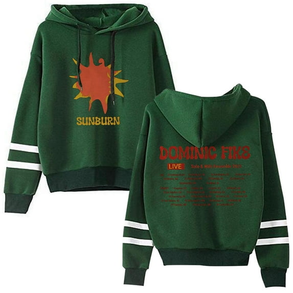 Dominic Fike Sunburn Pocketless Parallel Bars Sleeve Sweatshirt HipHop Style Hoodie