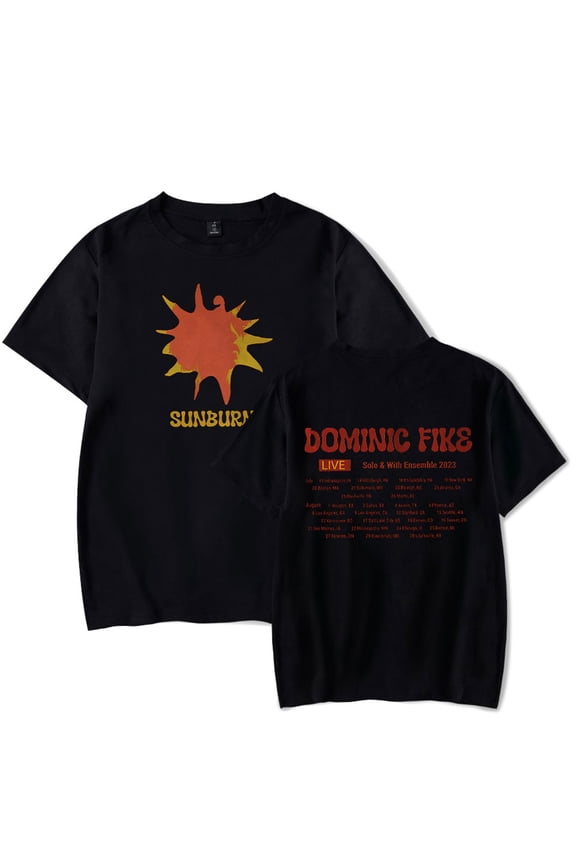Dominic Fike Sunburn T-shirt unisex fashion round neck hip-hop style short sleeved T-shirt
