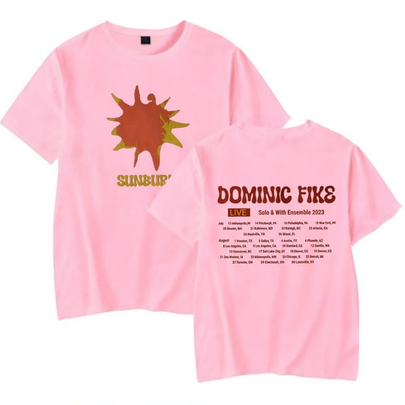 Dominic Fike Sunburn Tee Shirt Round Neck HipHop Style Short Sleeved