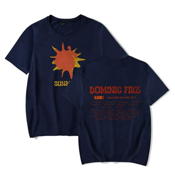 Dominic Fike Sunburn Tee Shirt Round Neck HipHop Style Short Sleeved