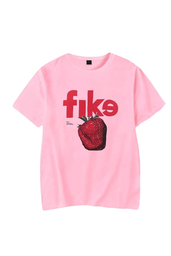 Dominic Fike T Shirt Strawberry Logo T-shirt Women Men Short Sleeve HipHop Style Tee