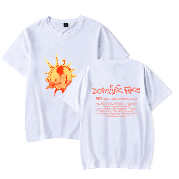 Dominic Fike T Shirts Solo Tour 2023 Merch The Same Tee For Fans Women Mens T-shirts Short Sleeve Summer Y2k Top