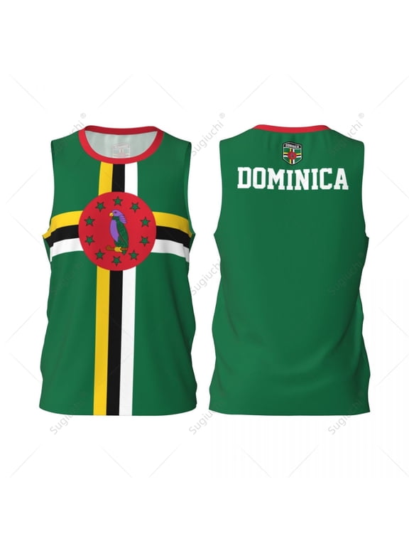 Dominica Flag Men Basketball Sports Jersey Running Fitness Multifunction Sleeveless tshirt Exclusive Custom Name Nunber
