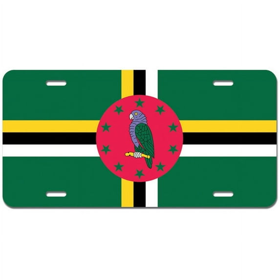 Dominica Flag Novelty Metal Vanity License Tag Plate