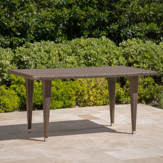 Dominica Outdoor Rectangular Wicker Dining Table