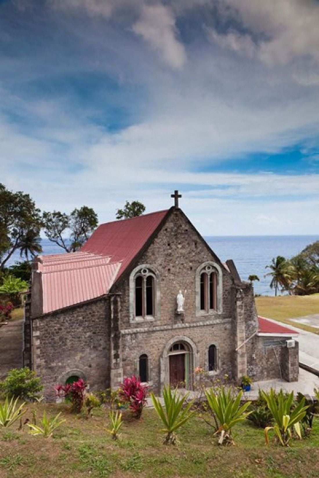 Dominica Roseau Grand Bay Area Berekua church Canvas Art - Walter Bibikow DanitaDelimont (19 x 28)