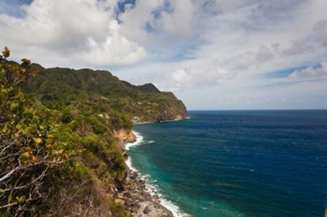 Dominica Roseau Grand Bay Coastline Canvas Art - Walter Bibikow DanitaDelimont (36 x 24)