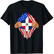 Dominican Blood Inside Me Shirt Dominican Republic Flag Gift Black Large