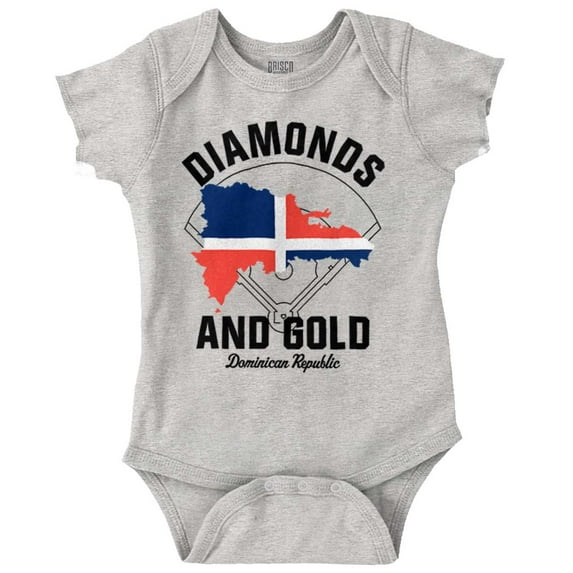 Dominican DR Shaped Pride Heritage Romper Boys or Girls Infant Baby Brisco Brands 18M