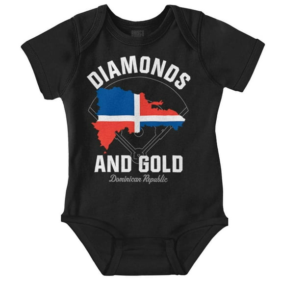 Dominican DR Shaped Pride Heritage Romper Boys or Girls Infant Baby Brisco Brands NB