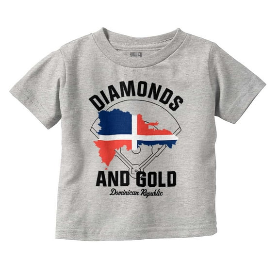Dominican DR Shaped Pride Heritage Toddler Boy Girl T Shirt Infant Toddler Brisco Brands 4T