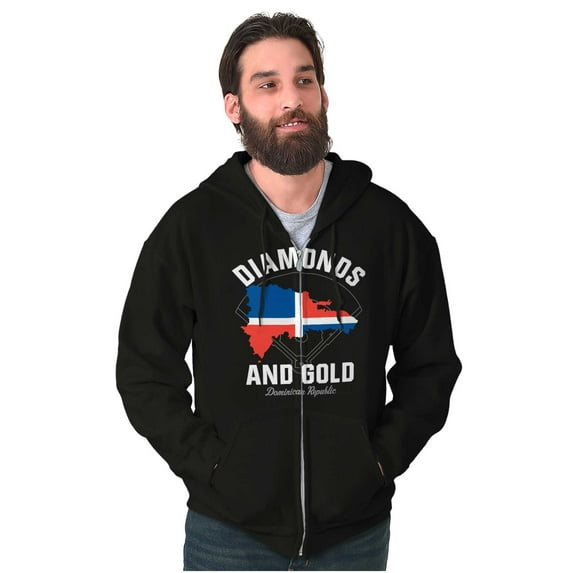 Dominican DR Shaped Pride Heritage Zip Up Hoodie Men's Women's Brisco Brands S