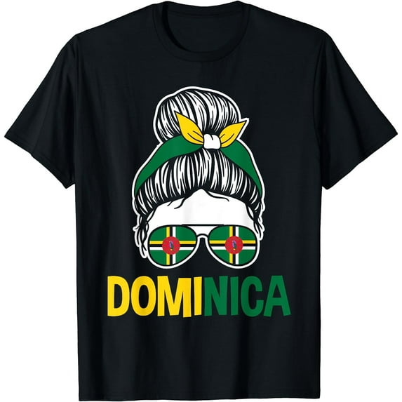 Dominican Dominica Flag Dominica T-Shirt Black Medium
