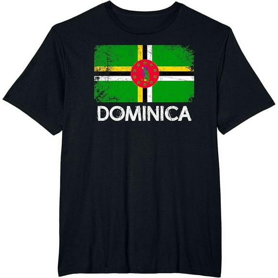 Dominican Flag T-Shirt | Vintage Made In Dominica Gift