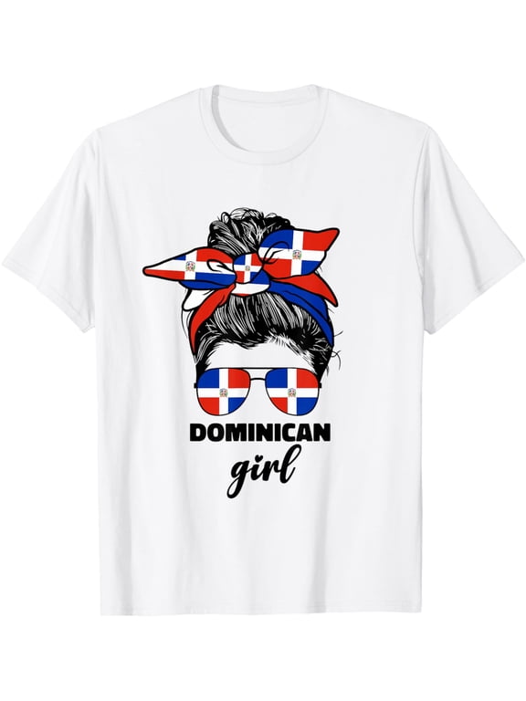 Dominican Girl For Women Republic República Dominicana Flag T-Shirt mens t shirt,white,women,funny,misfits,men,journey,t-shirt