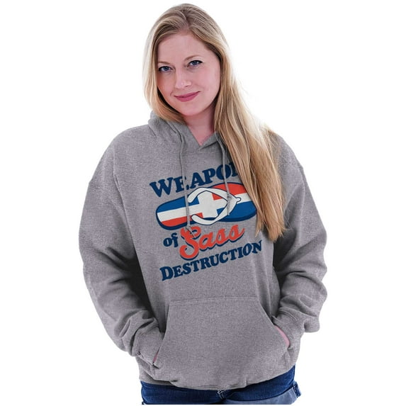 Dominican Girl Sass Destruction Cute Women Plus Size Graphic Pullover Hoodie Brisco Brands 4X