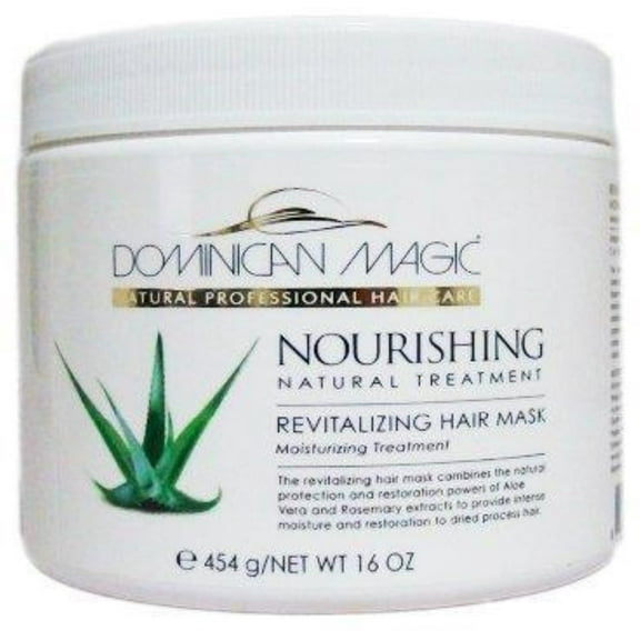 DOMINICAN MAGIC Nourishing Revitalizing Hair Mask with Aloe Vera, Hair Treatment, Deep Repair & Revitalize for Dry, Damaged Hair, All Hair Types