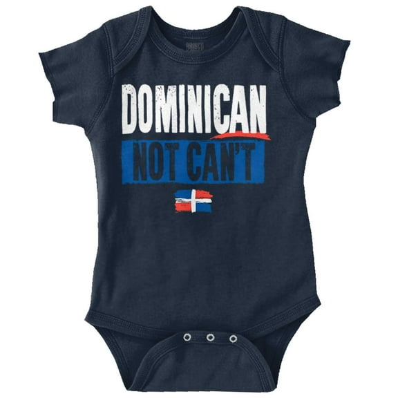 Dominican Not Can't DR Heritage Pride Romper Boys or Girls Infant Baby Brisco Brands NB