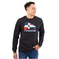 thumbnail image 1 of Dominican Pride Parade Country Flag Long Sleeve TShirt Men Women Brisco Brands S, 1 of 5